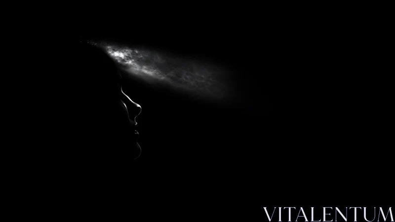 Mindstorm silhouette under a drifting inner thundercloud.