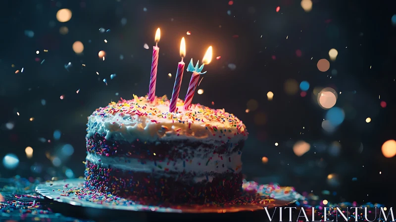 Celebrate with a Magical Birthday Cake Aglow with Joy