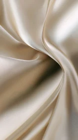 Ivory satin fabric folds create a soft, high-gloss surface study