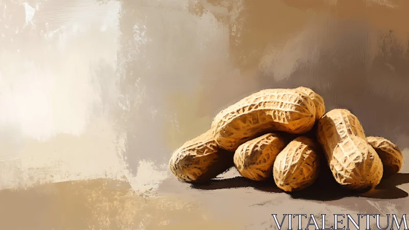 Humble peanuts lounge in sunlight like textured desert stones