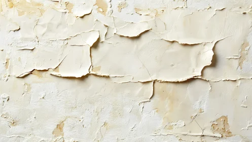 Peeling beige wall texture captures weathered surface detail.
