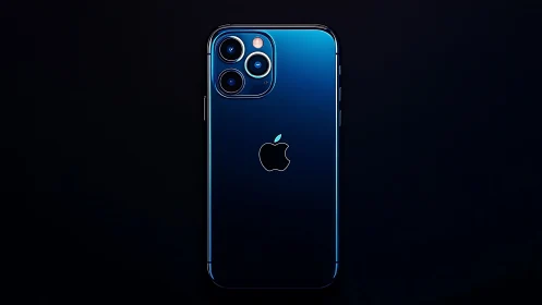 Premium Blue iPhone Pro with Triple Camera System.