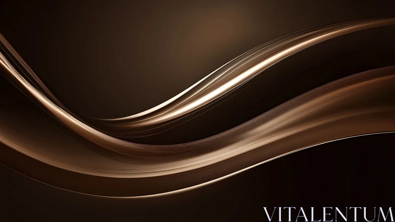 Bronze light waves glide across a dark abstract background