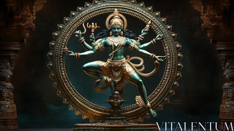 Divine Nataraja bronze radiates sacred movement and light