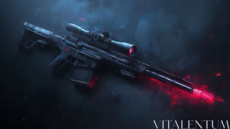 Futuristic Tactical Rifle Glows with Power and Precision