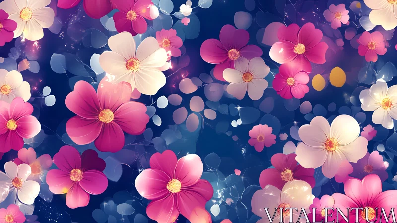 Luminous Blooms Dance Across Twilight.