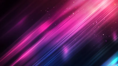 Vivid abstract neon light streaks with cosmic glow, digital art.