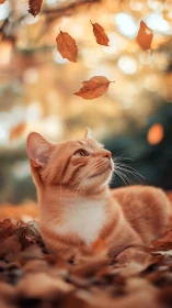 Ginger Dreamer Watches Autumn's Dancing Leaves.