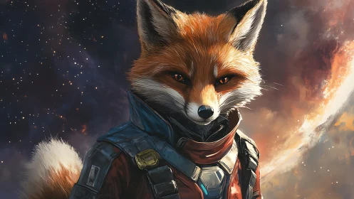 Star-clad fox captain studies the quiet mathematics of galaxies