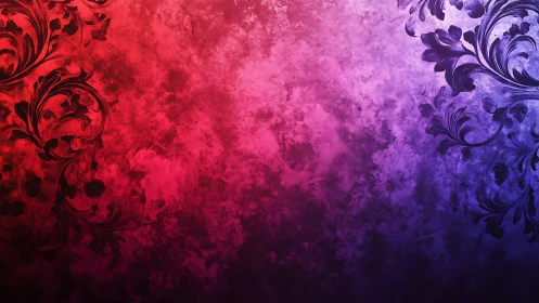 Gradient background shows floral ornaments with dark overlay