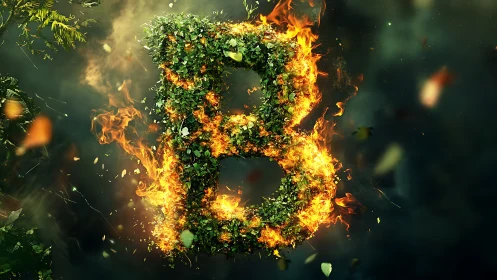 Burning Hedge Square Form in Emerald Garden.