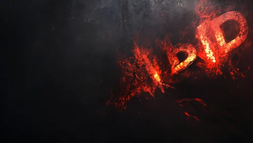 Incandescent Typography with Lava Flux and Thermal Distortion Effects