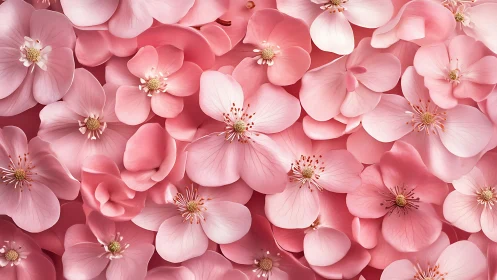 Petal Cascade: A Symphony of Blushing Blooms.