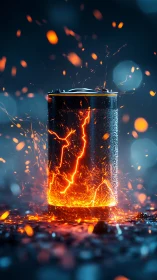 Electrified Beverage Can with Dynamic Energy Discharge.