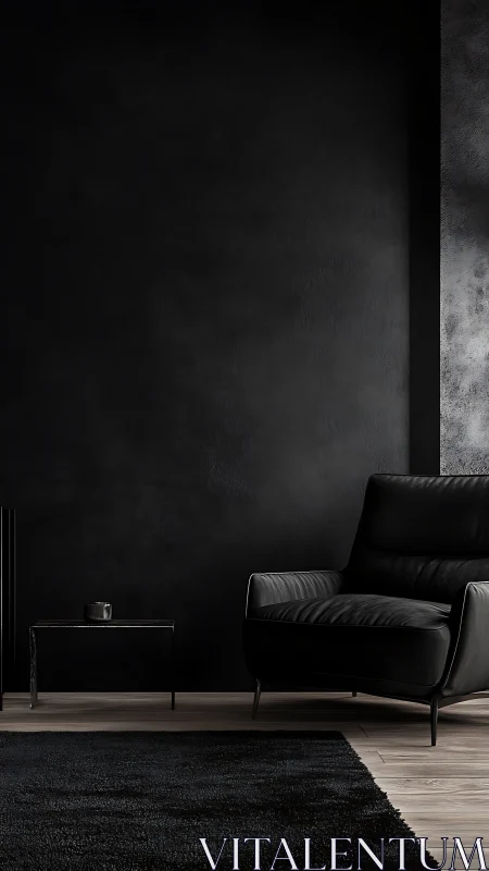 Moody black lounge corner celebrates minimalist modern design