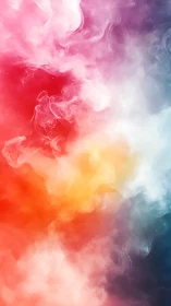 Vibrant swirling color clouds evoke dreamy abstract energy