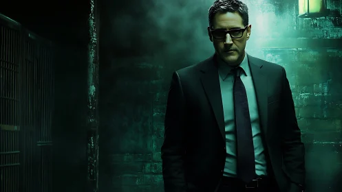 Midnight strategist in neon misted alleyway resolve.