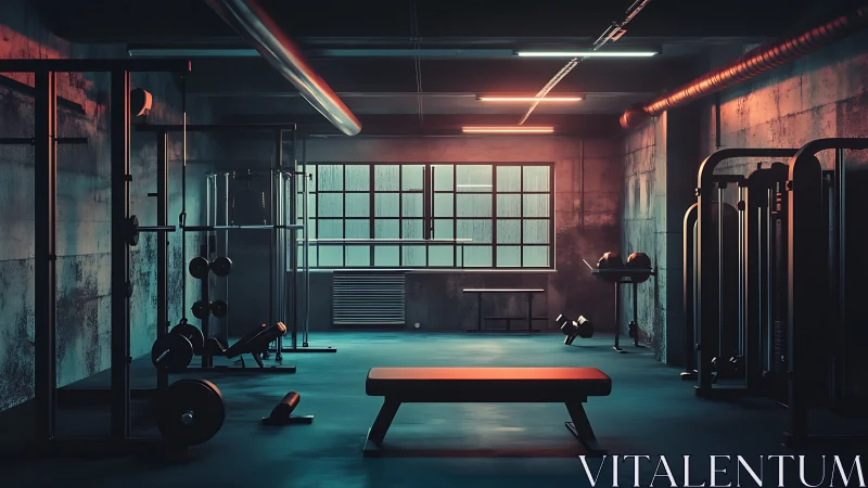 Industrial strength studio under cinematic low-key lighting.