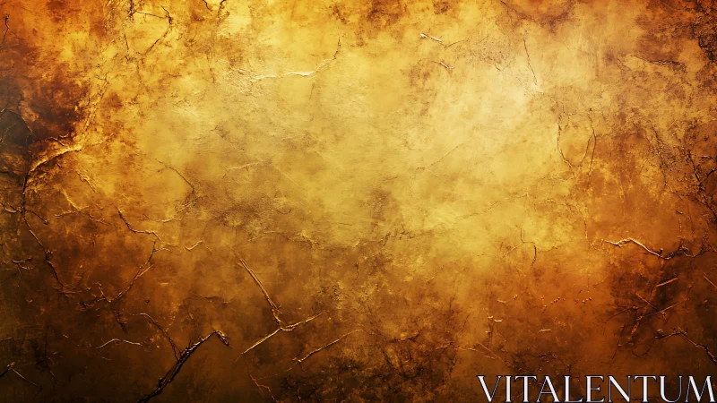 Golden Rust Gradient with Crackled Surface Texture.