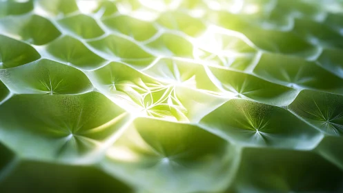 Organic cellular grid rendered in luminous macro abstraction