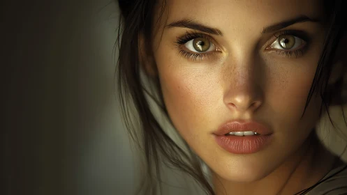 Hyperreal close-up portrait emphasizes cinematic eye detail