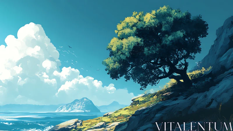 A Solitary Dream by the Sea.