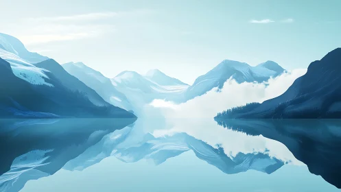 Mirror-kissed glacier peaks cradle a glassy dream lake.