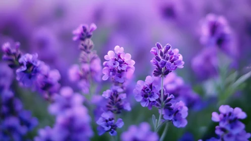 Purple Lavender Flowers in Shallow Focus Field