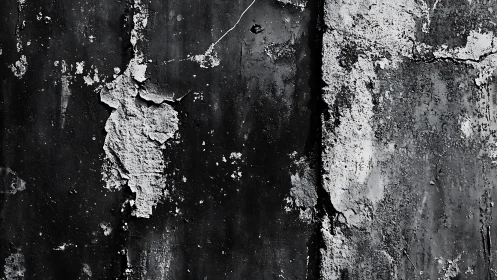 Monochrome textured concrete wall with peeling surface detail.