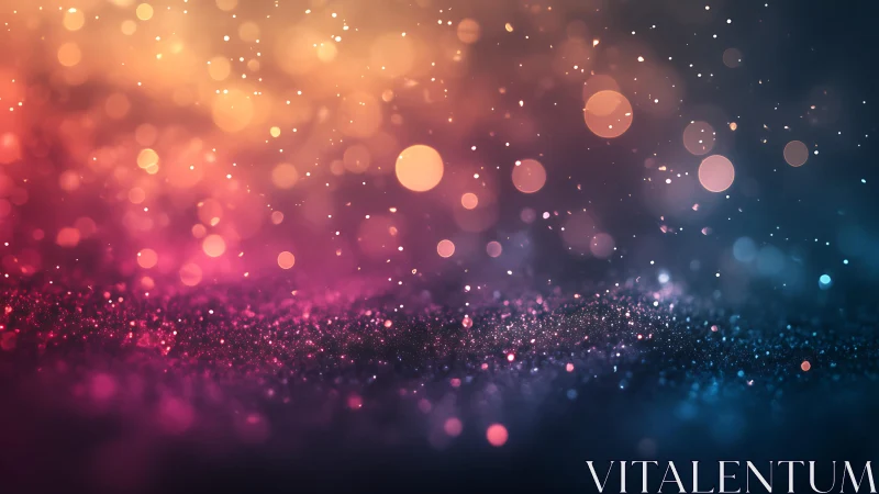 Vibrant abstract bokeh lights with sparkling glitter effect background.