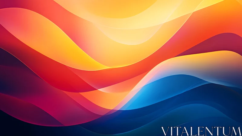 Vibrant flowing color waves create a warm, dynamic backdrop
