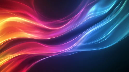 Prismatic light rivers weave through midnight digital ether.