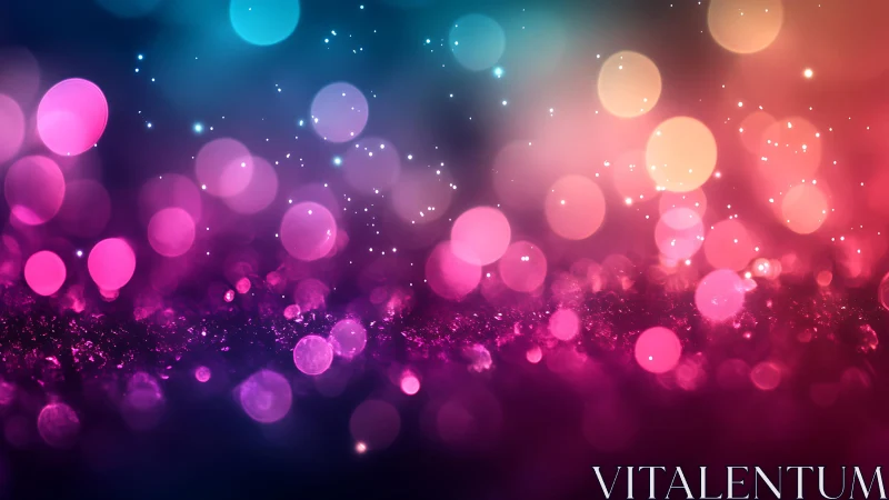 Colorful Bokeh Lights Abstract Background in Vibrant Style.