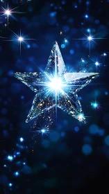 Crystal star luminescence with radiant bokeh field.