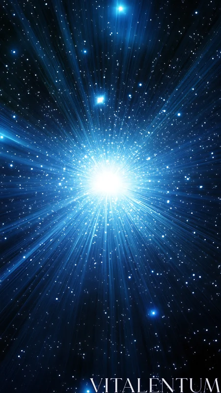 Starlit blue burst that turns deep space into bright wonder.