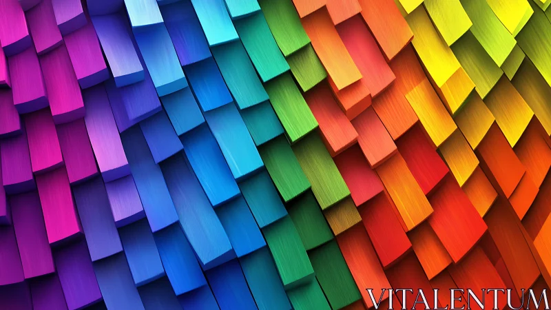 Spectral gradient shingles in staggered layered 3D abstraction