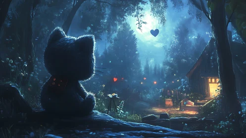 Whisker-Bound Heart: A Feline's Luminous Reverie.