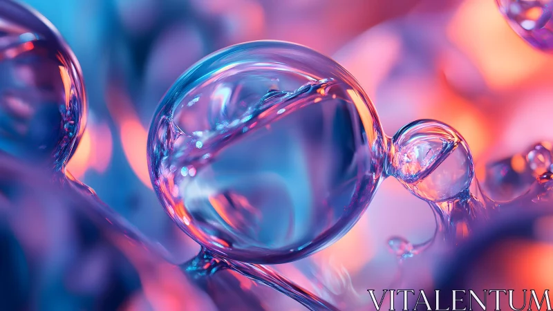 Abstract close-up of colorful glass bubbles with vibrant lighting.