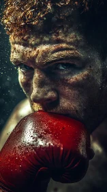 Golden Boxer Portrait. Intensity meets resilience.