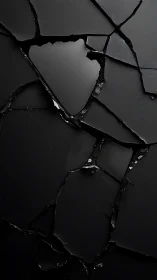 Quiet drama of cracked black glass and hidden light.