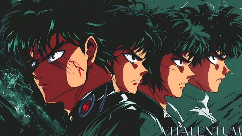 Four storm-glared warriors share one unstoppable forward stare