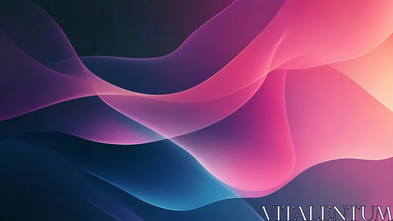 Glowing gradient waves flowing across deep cosmic space.