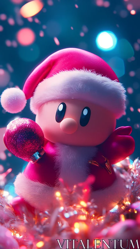 Pink holiday puff hero cradles a sparkling ornament. Period.