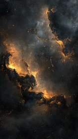 Nebular cloud formation with stellar dust and illuminated gas structures