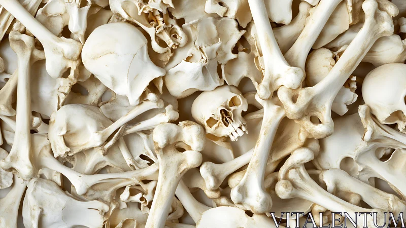 Cranial and long bone accumulation in dense osteological matrix.