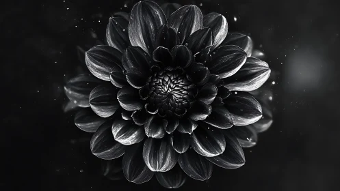 Midnight Bloom Spins Its Layered Petals Against Darkness