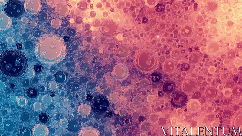 Bicolor circular fractal field with gradient distribution.