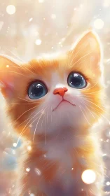 Golden Gaze: Where Feline Wonder Meets Luminous Dreams