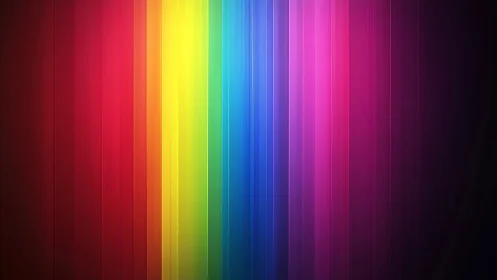 Chromatic curtain of neon stripes spanning the spectrum.