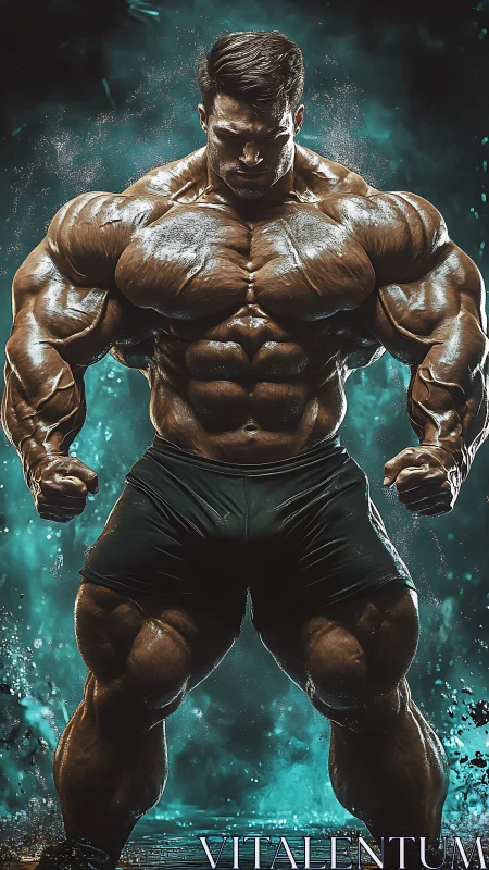 Titan of Tendons ignites stormlit musclescape of power.